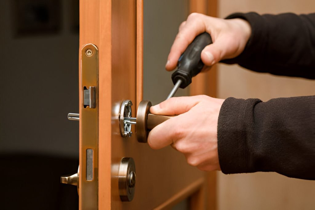 handle-door-fix-by-screwdriver