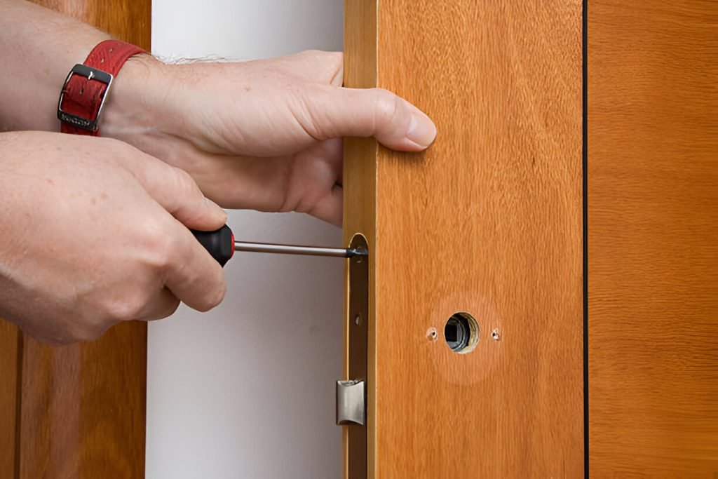 Euro cylinder being replaced after keys were stolen in North London