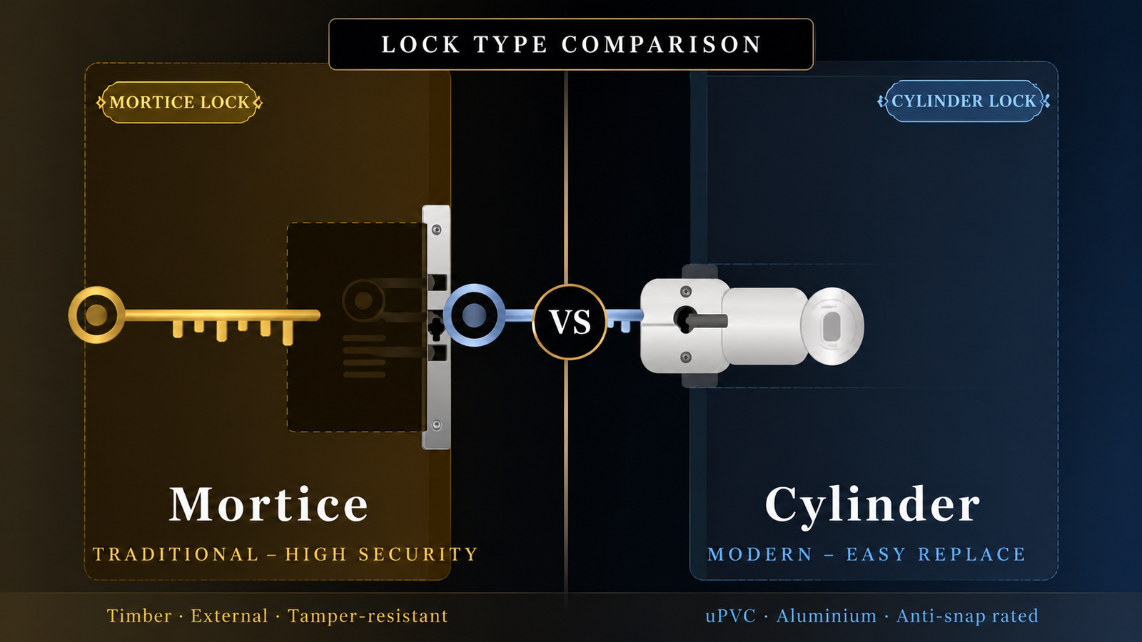 Mortice Lock vs Cylinder Lock