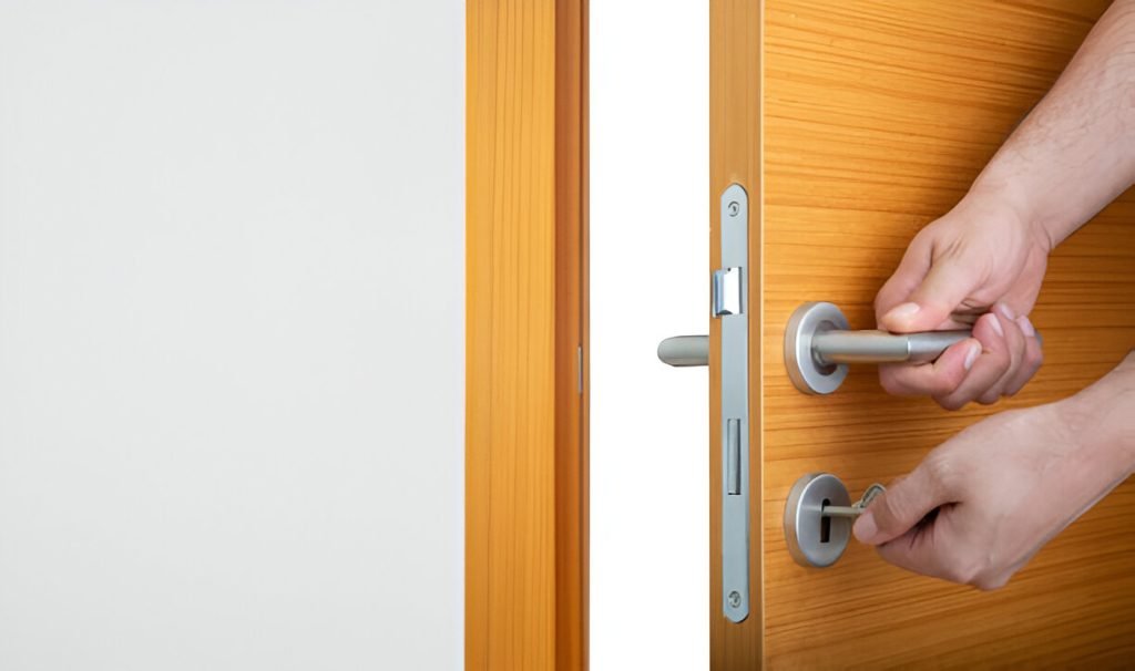 Matching keyed alike euro cylinders fitted to front and back doors in North London